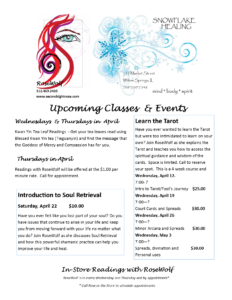 April Eent flyer